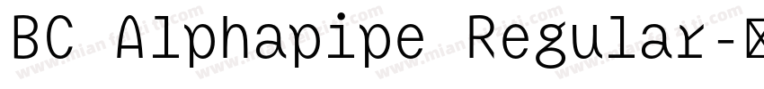BC Alphapipe Regular字体转换
